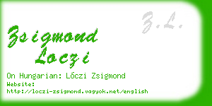zsigmond loczi business card
