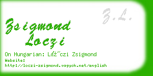 zsigmond loczi business card